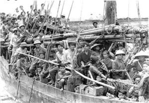 Una barca dei migranti vietnamiti negli anni '70