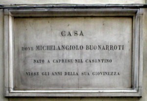 Targa di casa Buonarroti
