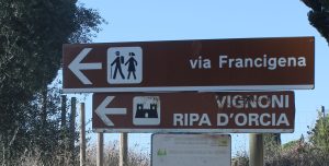Cartello Via Francigena